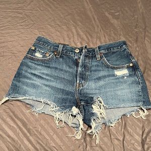 Levi Strauss & Co Denim Jean Distressed Shorts Size W25